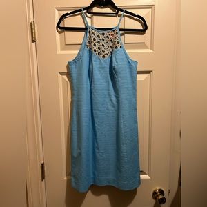 Lilly Pulitzer Larina Shift Seaspray Blue Dress Size 6